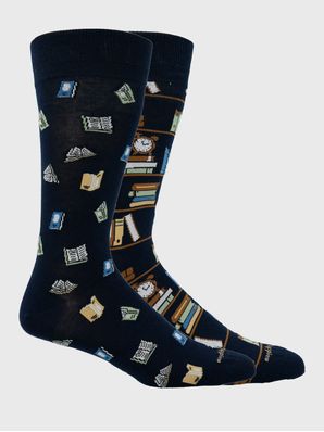 Calcetin Algodón Hombre Diff Books Azul Hush Puppies