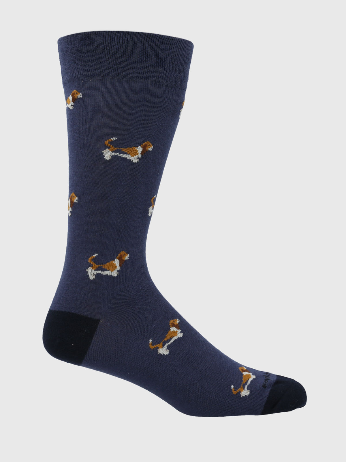 Calcetin Algodón Hombre C Cuff Basset Azul Hush Puppies