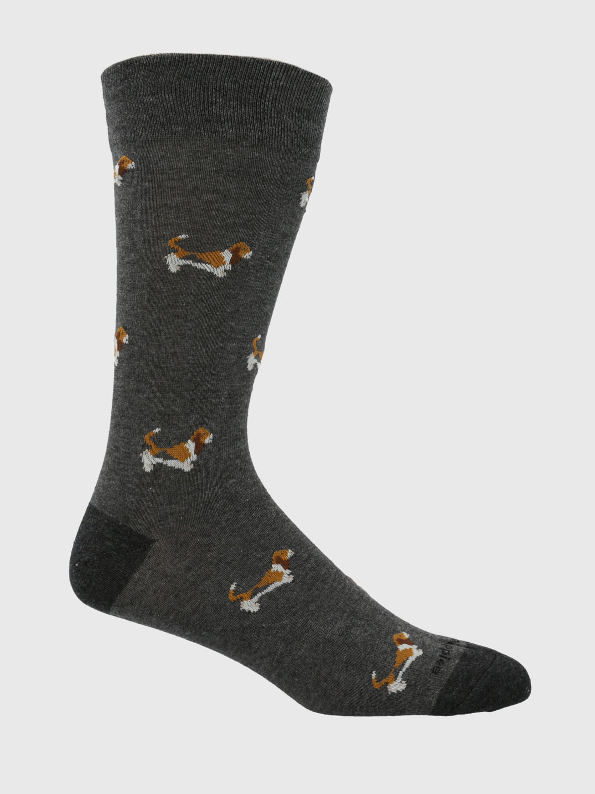 Calcetin Algodón Hombre C Cuff Basset Gris Hush Puppies