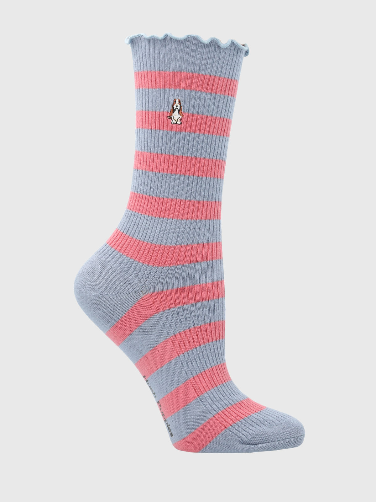 Calcetin Algodón Mujer C Stripes Gris Hush Puppies