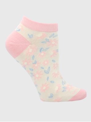 Calcetin Algodón Mujer Ped Flowers Rosado Hush Puppies