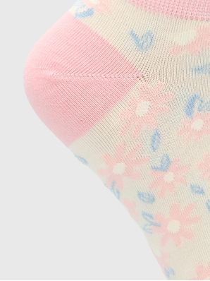 Calcetin Algodón Mujer Ped Flowers Rosado Hush Puppies