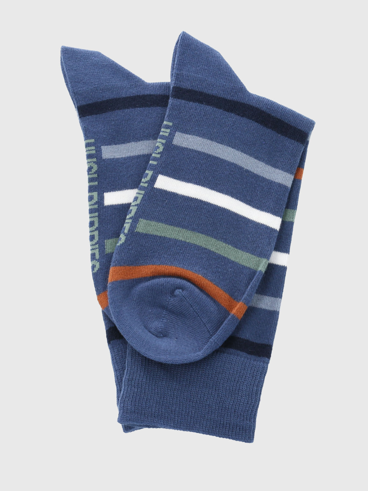 Calcetin Algodón Hombre C Stripe Azul Hush Puppies