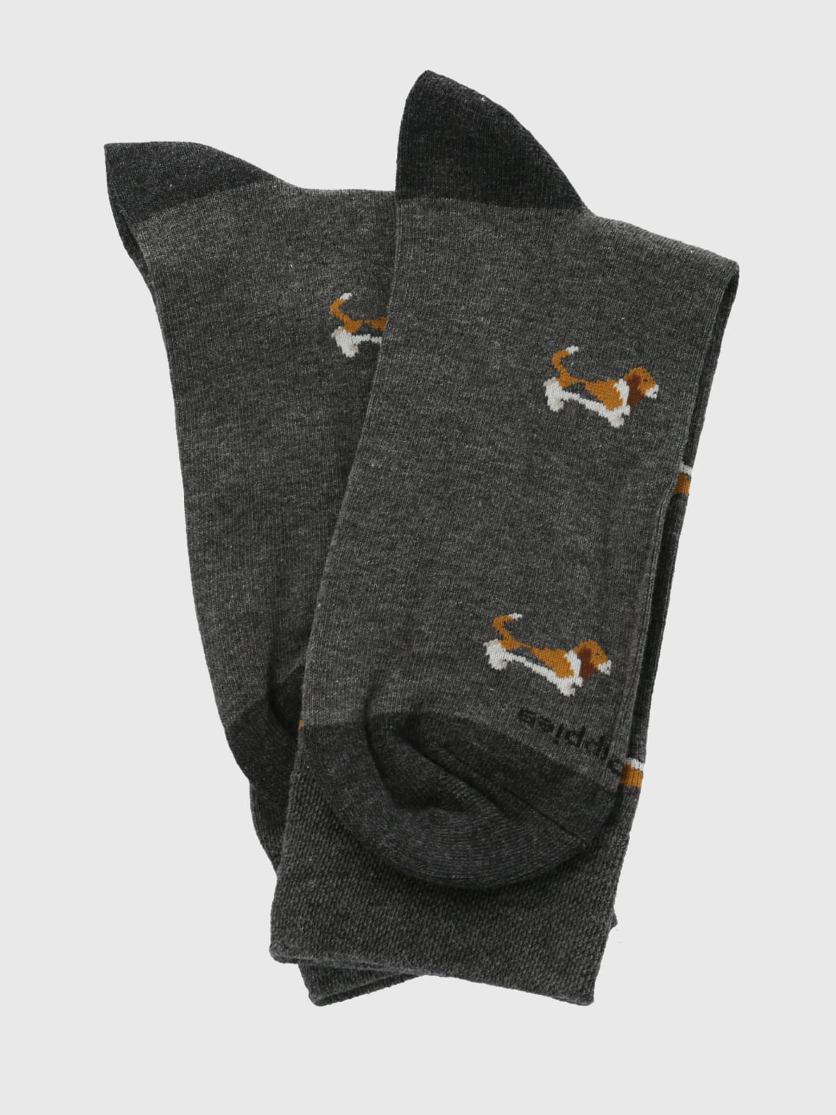 Calcetin Algodón Hombre C Cuff Basset Gris Hush Puppies