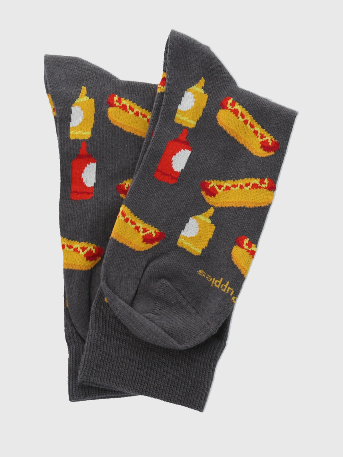 Calcetin Algodón Hombre C Hotdog Gris Hush Puppies