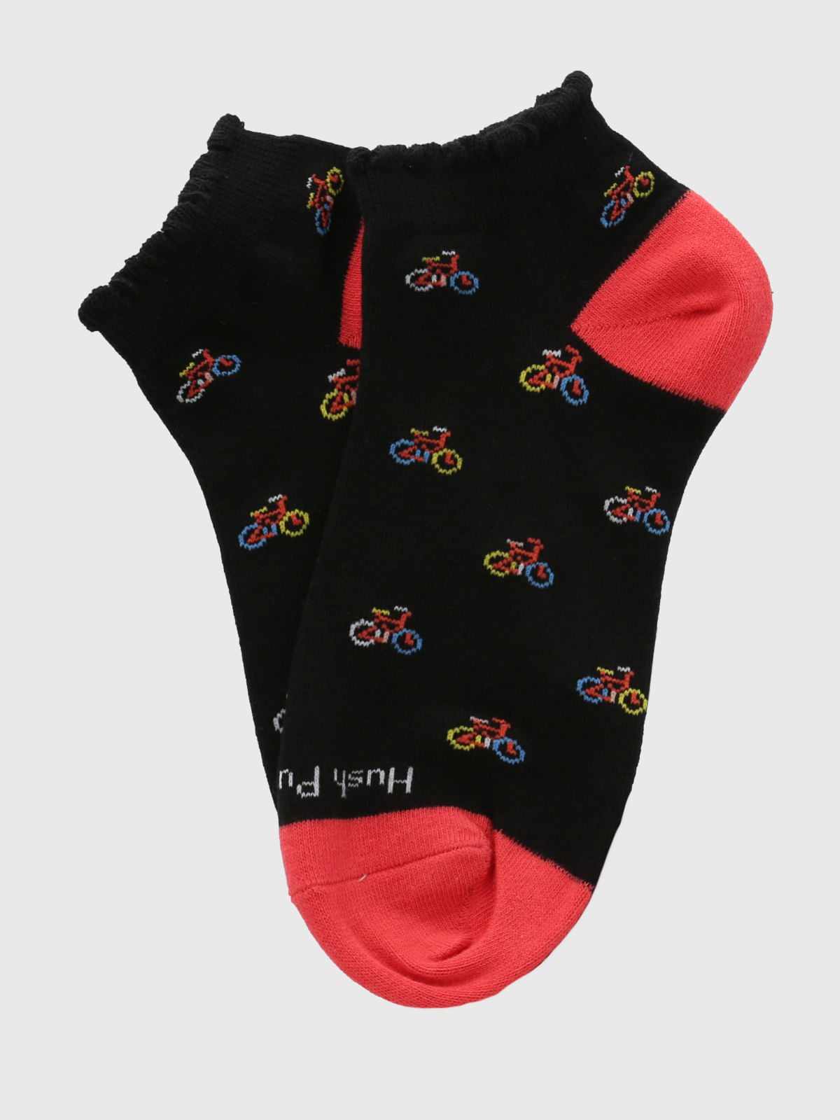 Calcetin Algodón Mujer Ped Bikes Negro Hush Puppies