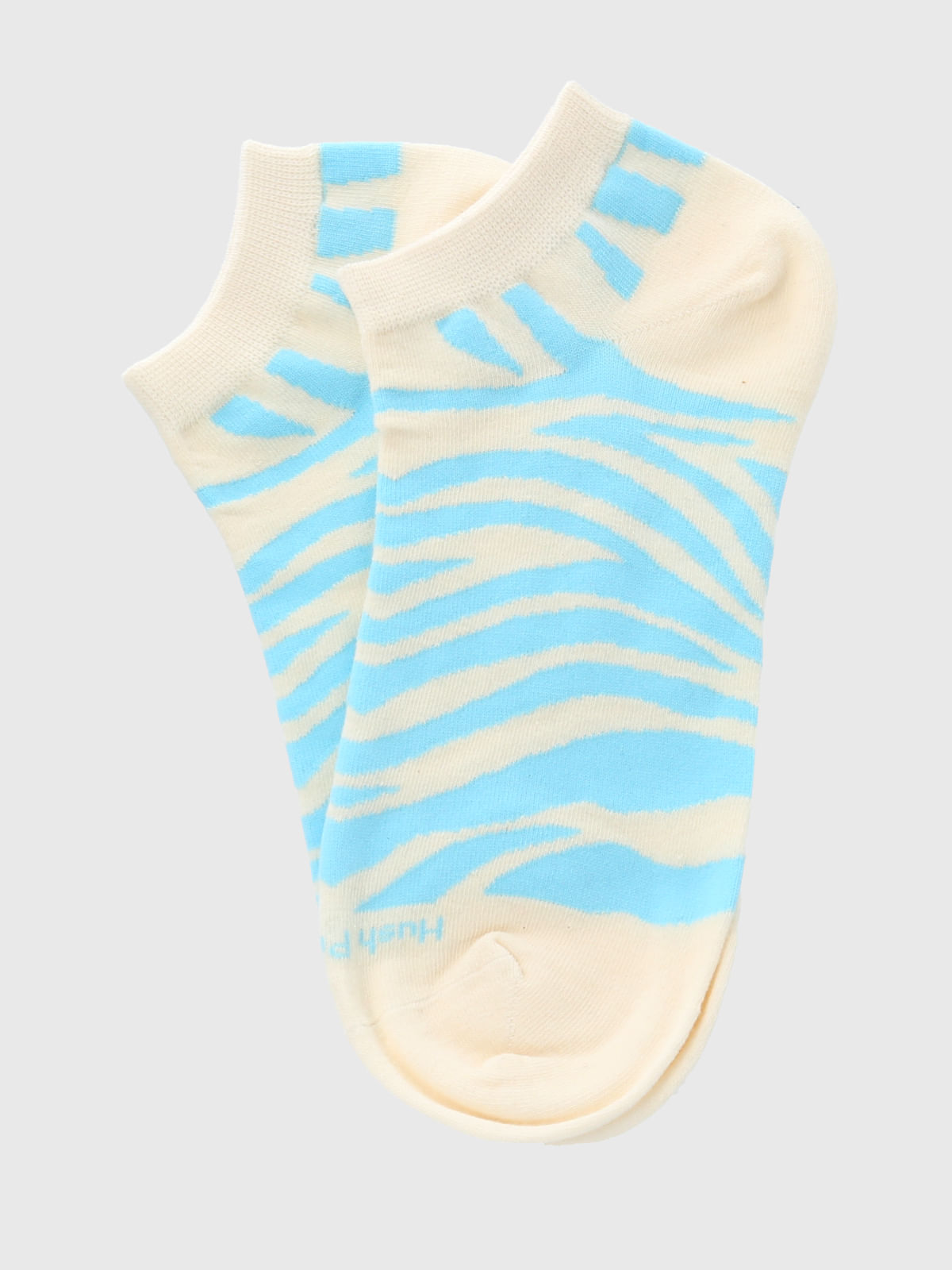 Calcetin Algodón Mujer Ped Zebra Beige Hush Puppies