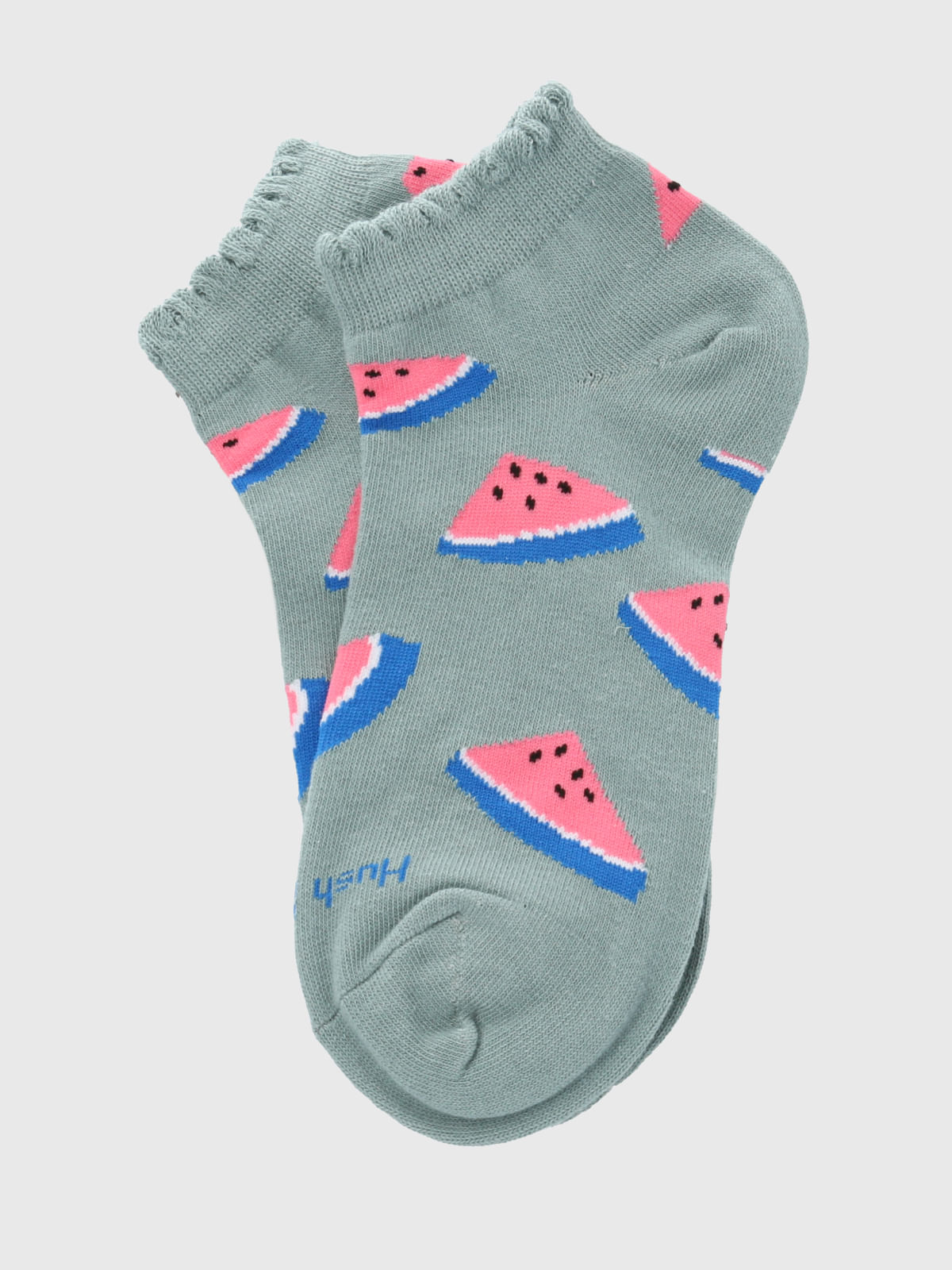 Calcetin Algodón Mujer Ped St Watermel Verde Hush Puppies