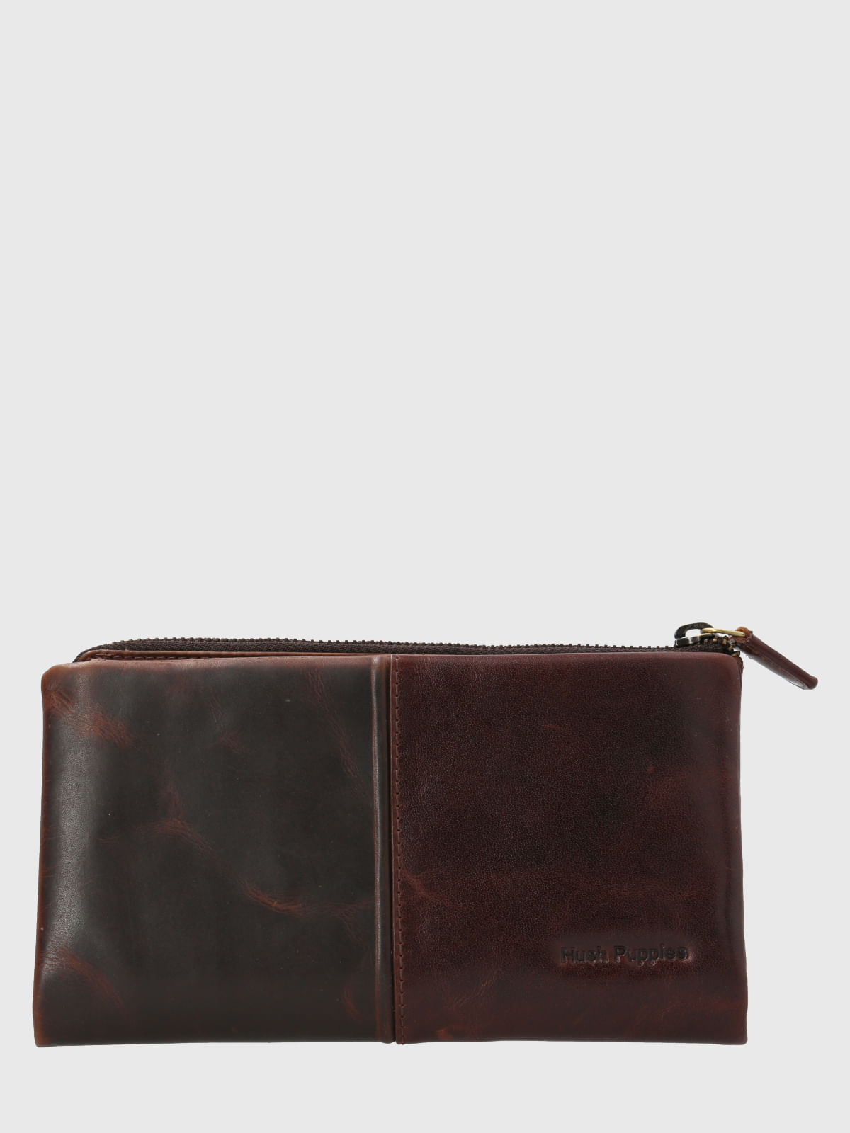 Billetera Cuero Mujer St Runny Wallet Café Hush Puppies