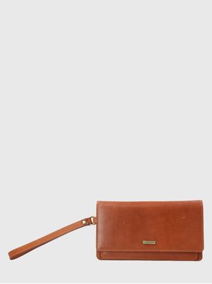 Billetera Cuero Mujer Om Rother Clutch Café Hush Puppies