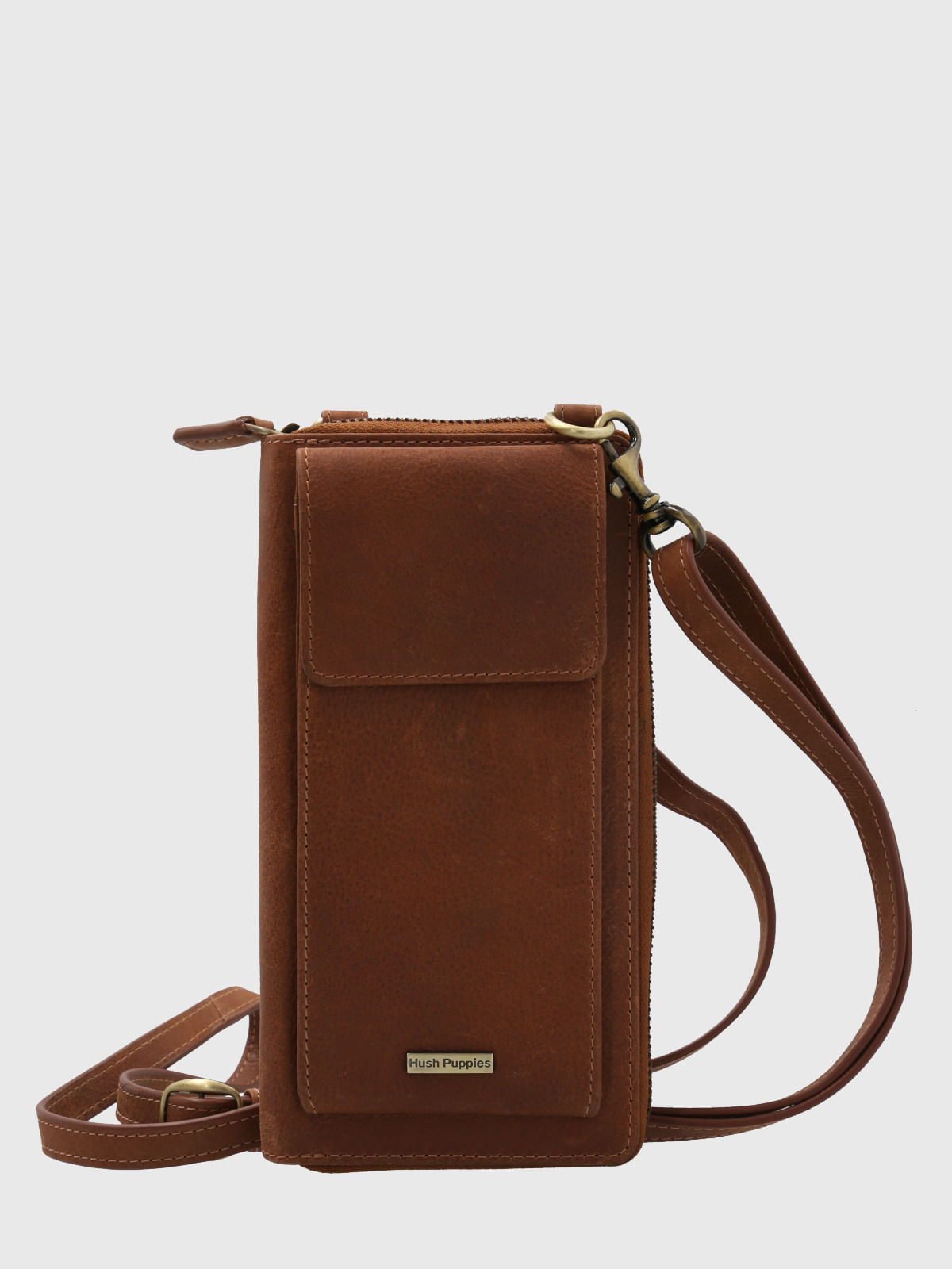 Bandolera Cuero Mujer Th Rhodes Crioss Café Hush Puppies