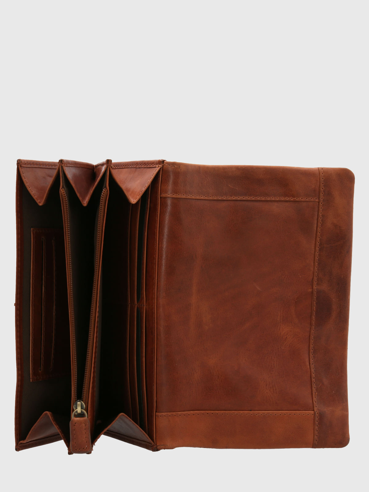 Billetera Cuero Mujer Om Rother Wallet Café Hush Puppies