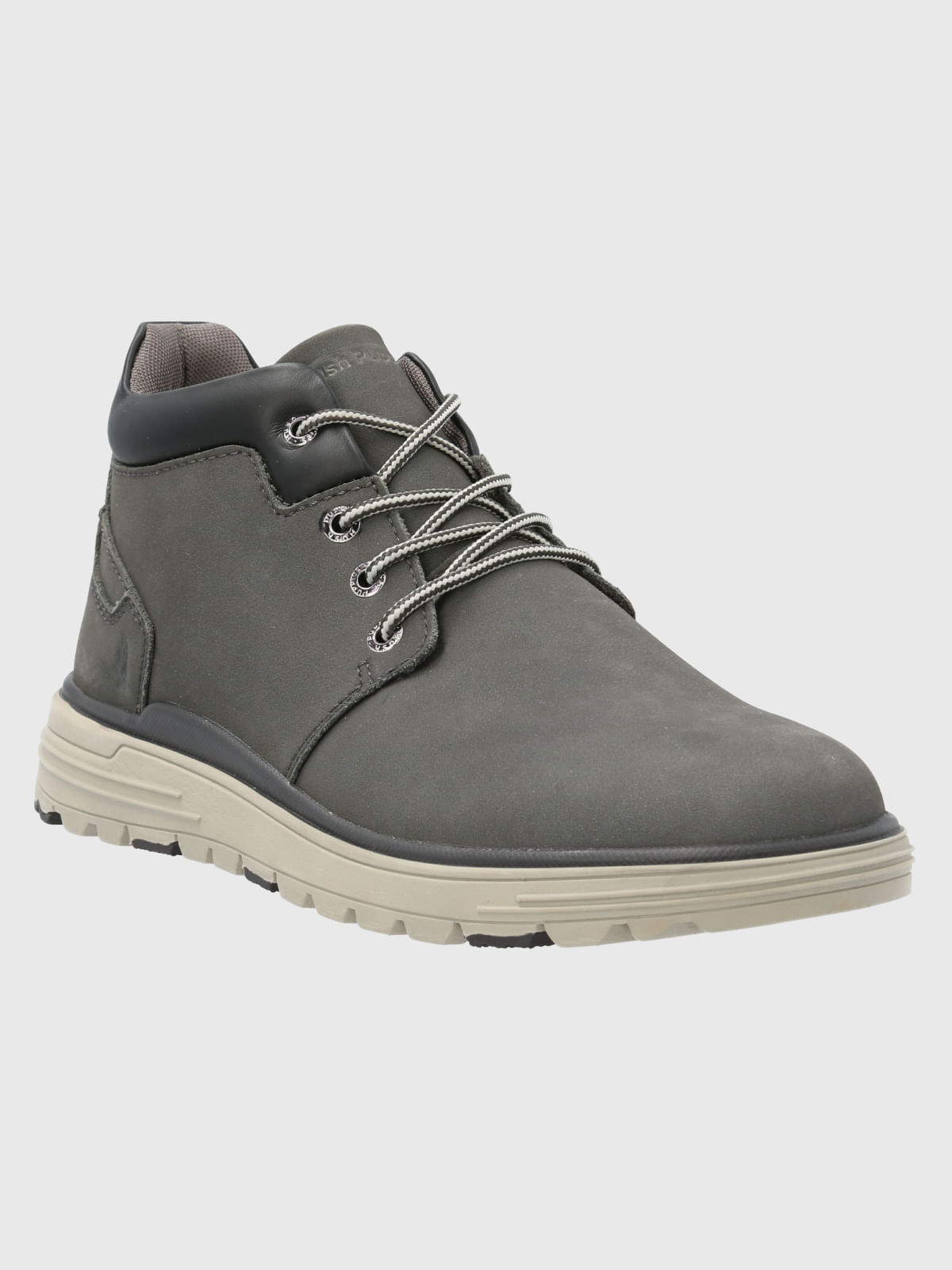 Botin Cuero William Gris