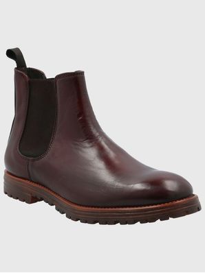 Botin Cuero Hombre Italiano Montena Burdeo Hush Puppies