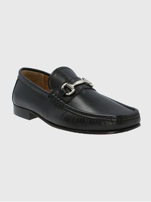 Mocasin Cuero Hombre Italiano Spello Negro Hush Puppies
