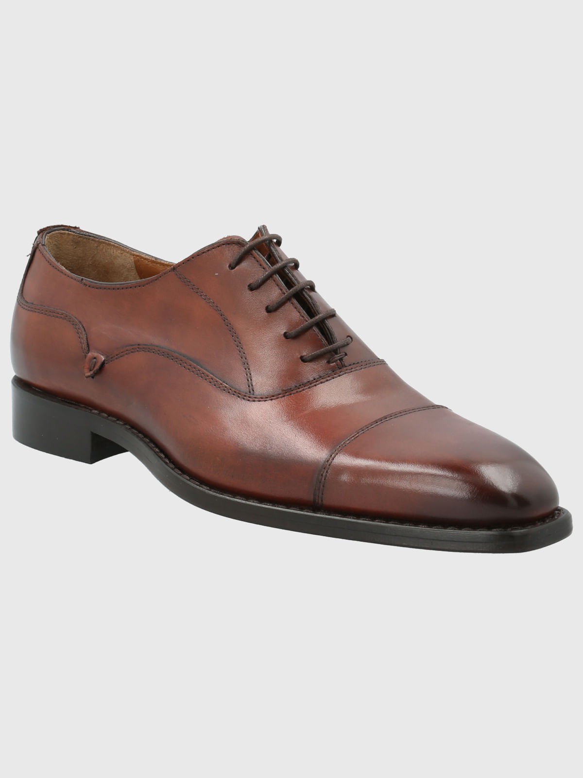 Zapato Cuero Italiano Poleone Café