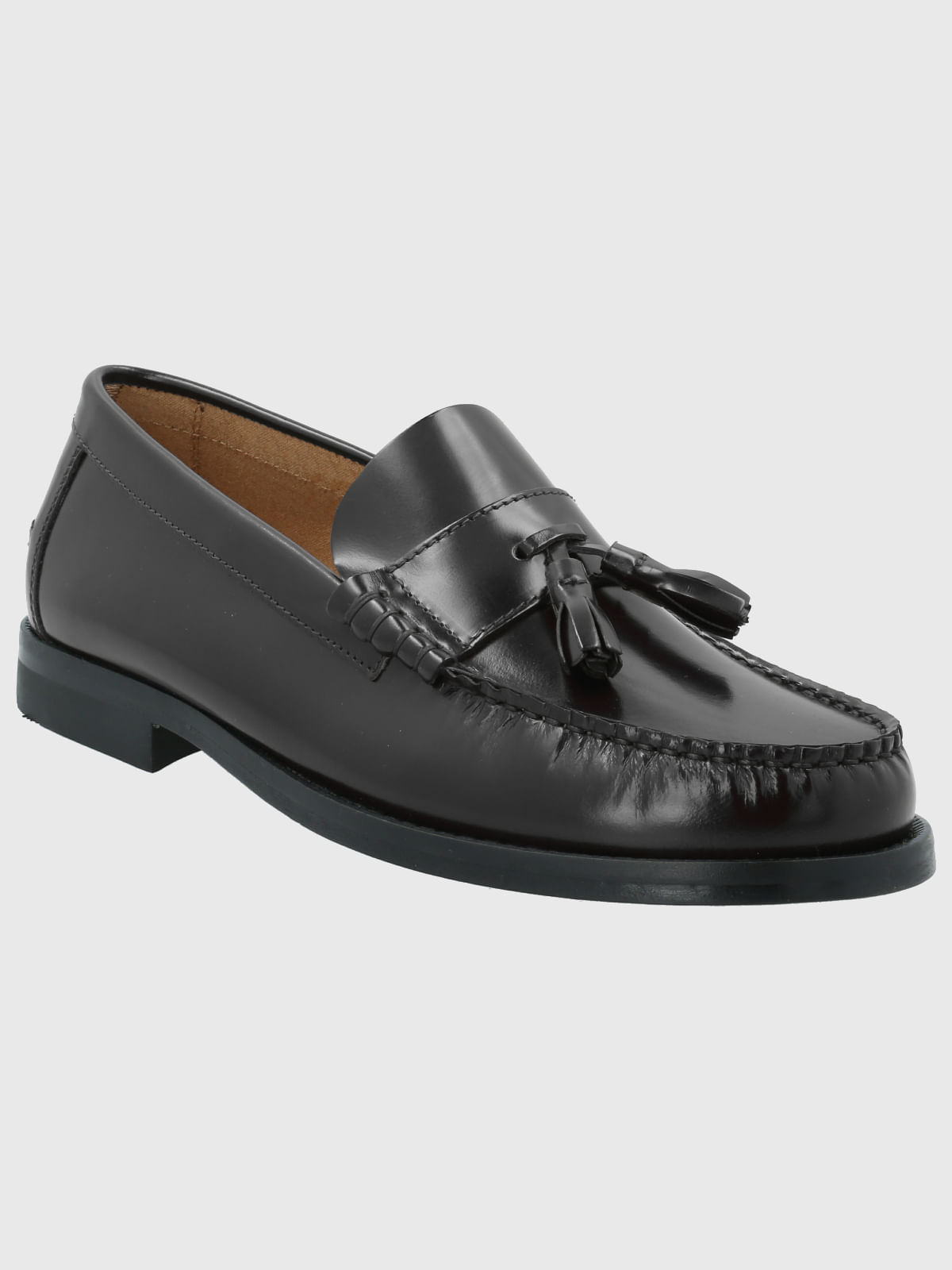 Mocasin Cuero Italiano Cerata Negro