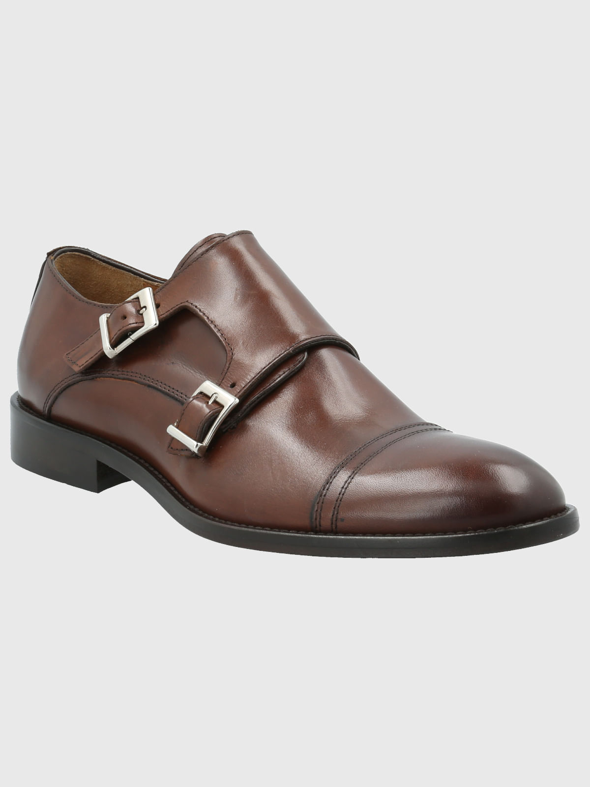 Zapato Cuero Italiano Battista Café