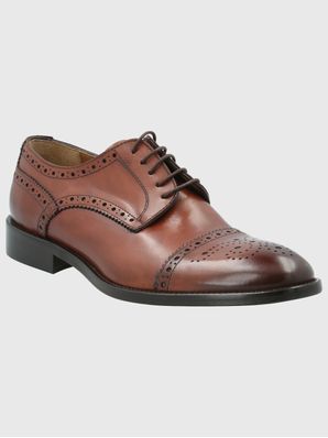 Zapato Cuero Hombre Italiano Nazzo Café Hush Puppies