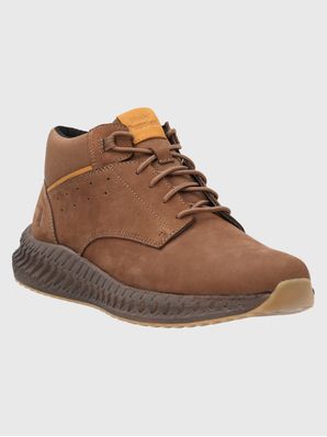 Botin Cuero Spinal Bootee Café Hush Puppies