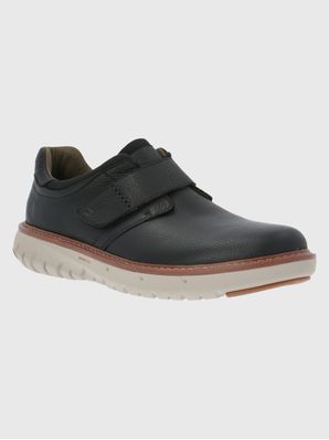 Zapato Cuero Hombre Smart Velcro Negro
