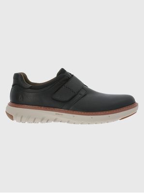 Zapato Cuero Hombre Smart Velcro Negro