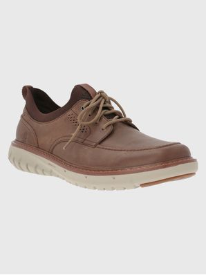 Zapatilla Cuero Hombre Smart Laceup Café Oscuro