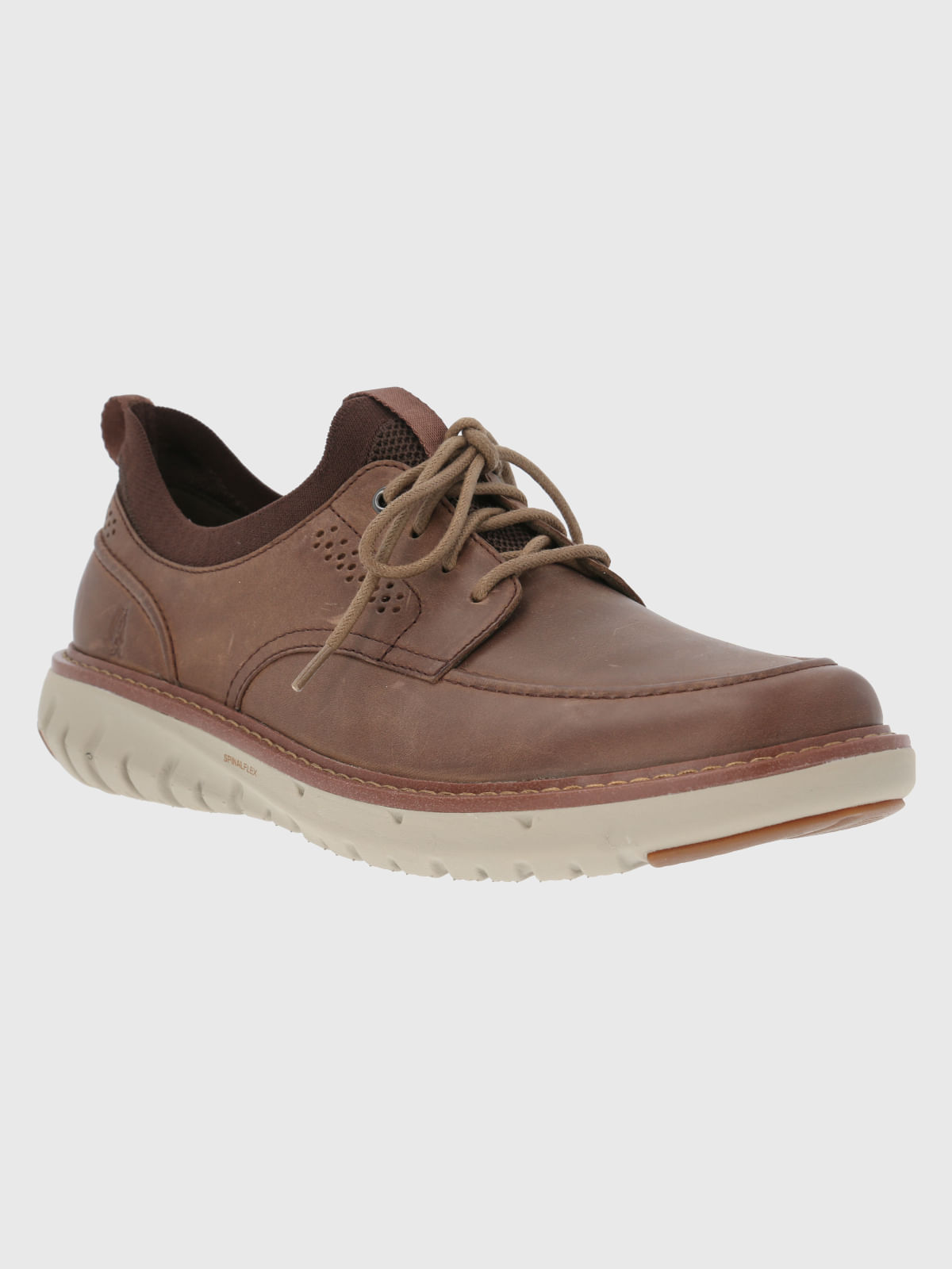Zapatilla Cuero Hombre Smart Laceup Café Oscuro