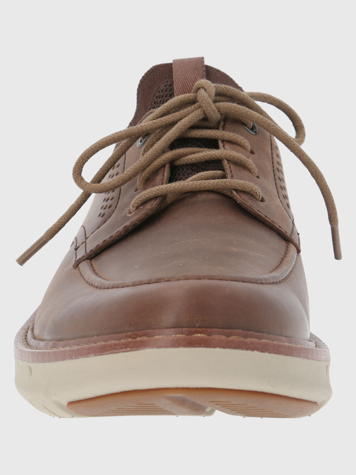 Zapatilla Cuero Hombre Smart Laceup Café Oscuro
