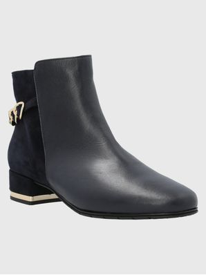 Botin Brunate Cuero Mujer Alesandra Azul Hush Puppies