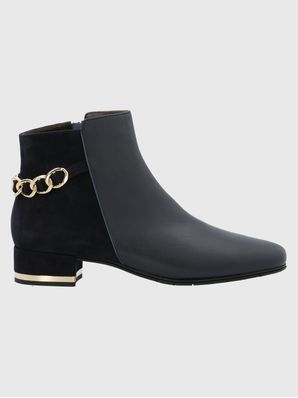 Botin Brunate Cuero Mujer Alesandra Azul Hush Puppies