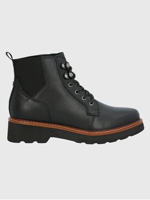 Botin Cuero Didi Negro Hush Puppies