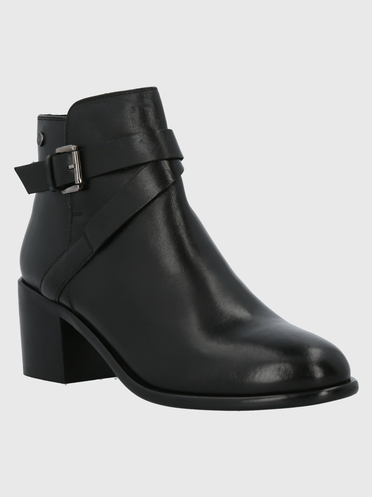 Botin Cuero Amanda Negro