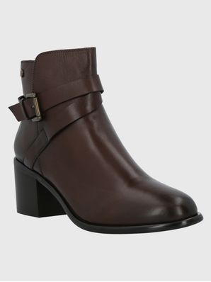 Botin Cuero Mujer Amanda Café Hush Puppies