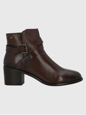 Botin Cuero Mujer Amanda Café Hush Puppies