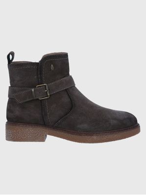 Botin Cuero Mujer Galla Gris Oscuro Hush Puppies