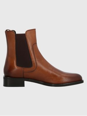 Botin Cuero Mujer Rivor Café Hush Puppies