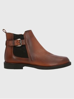 Botin Cuero Mujer Fey Café Hush Puppies