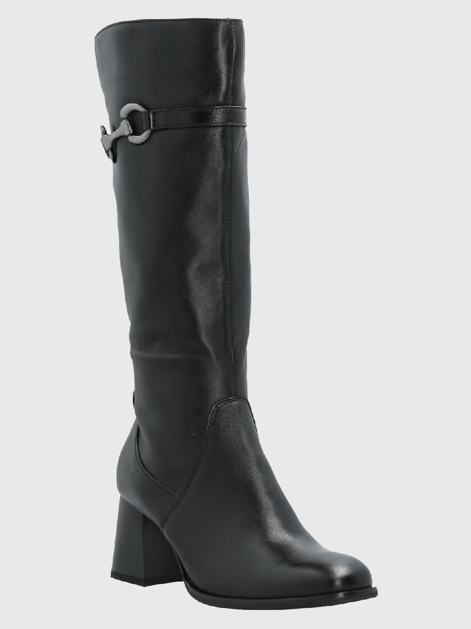 Bota Cuero Cladia Negra