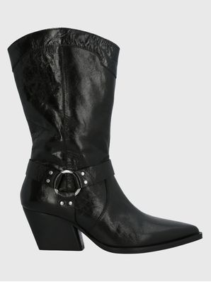Bota Cuero Mujer Tim Negro Hush Puppies