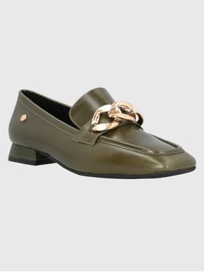 Mocasin Cuero Gween Verde Hush Puppies