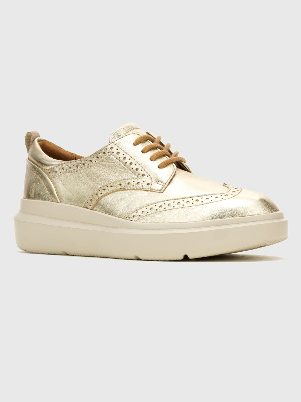 Zapato Cuero Joy Wingtip Metalizado