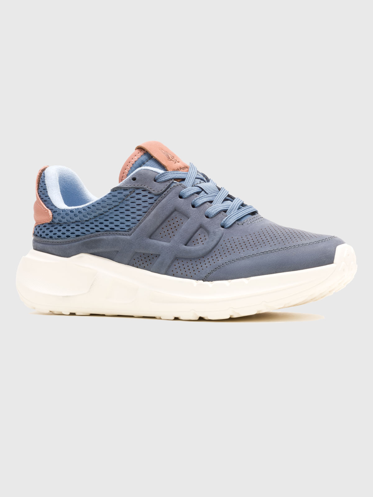 Zapatilla Cuero Seventy8 Lthr Runner Azul