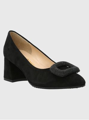 Zapato Brunate Cuero Mujer Alonza Negro Hush Puppies