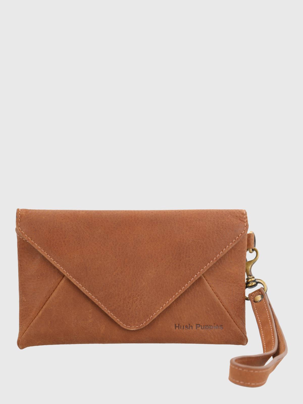Billetera Cuero Mujer Th Moss Clucth Café Hush Puppies