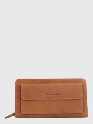 Billetera Cuero Mujer Th Morgan Wallet Café Hush Puppies