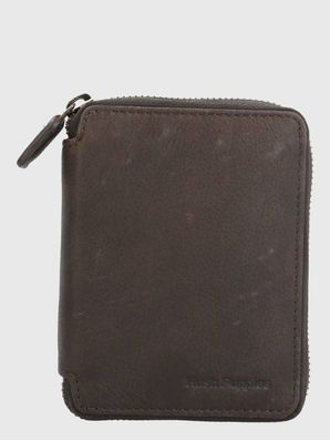 Billetera Cuero Unisex Om Middleton Zip Café Hush Puppies