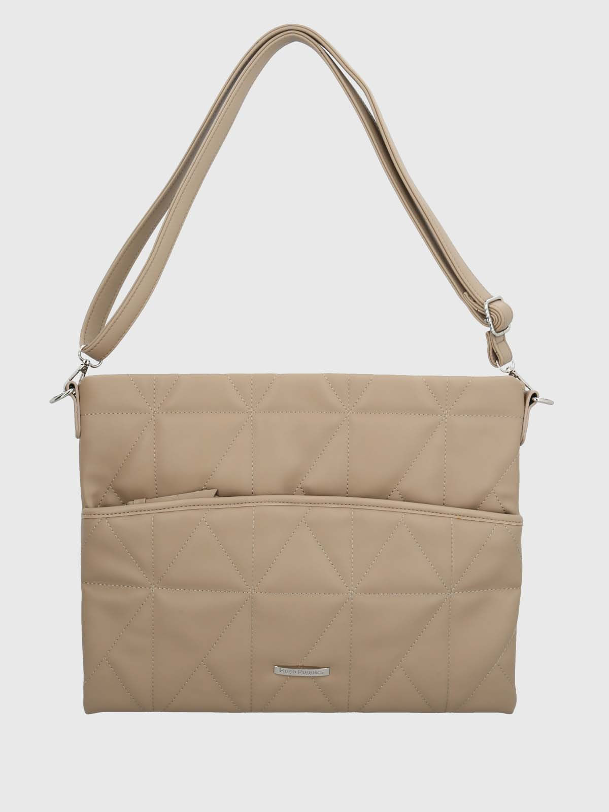 Bolso Notebook Ecocuero Mujer Quilt Case Beige/Crudo Hush Puppies