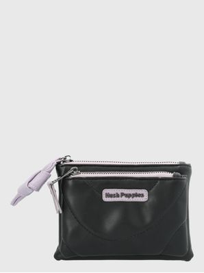 Billetera Ecocuero Mujer Quilt Zip Wallet Negro Hush Puppies