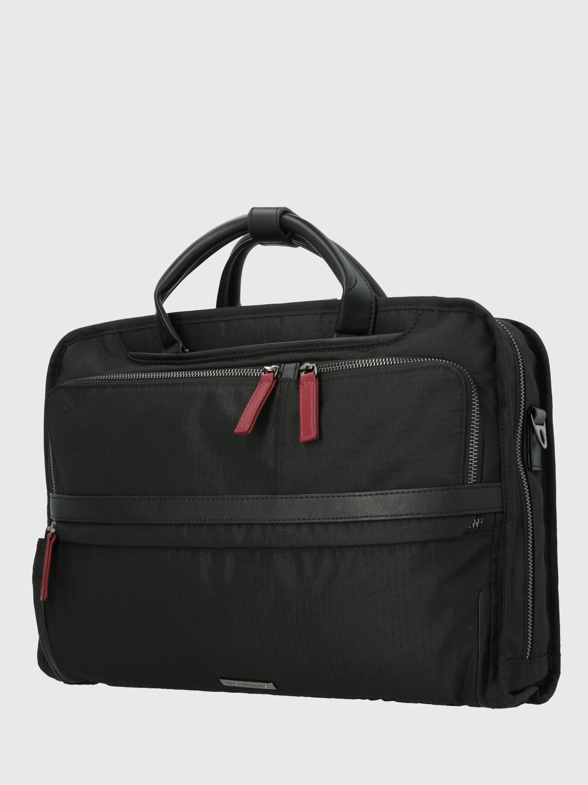 Maletin Poliester Reciclado Hombre Wr Raymond Bag Negro Hush Puppies